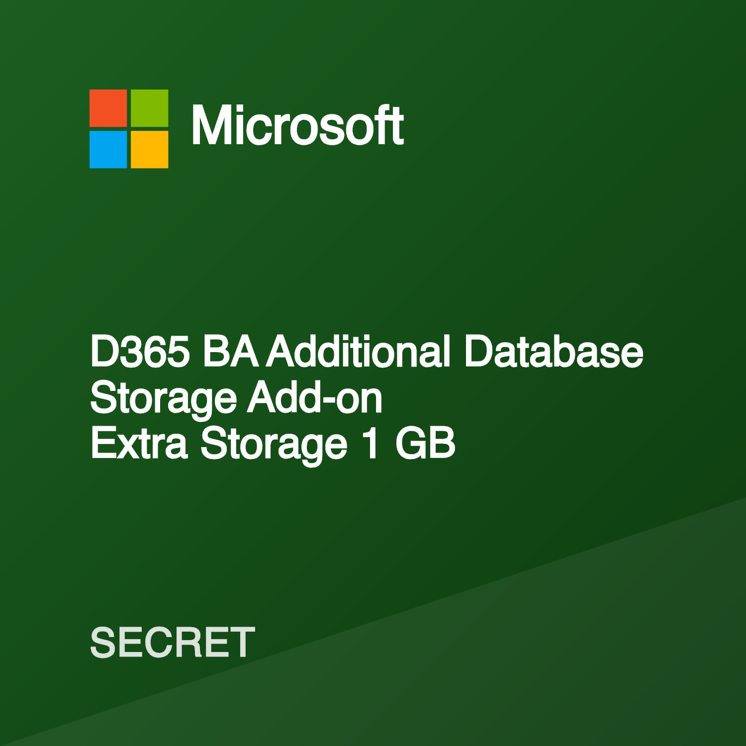 D365 BA Additional Database Storage Add-on Extra Storage 1 GB (Secret ...