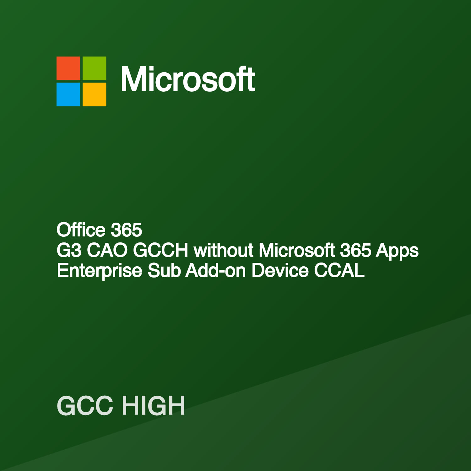 Office 365 G3 CAO GCCH without Microsoft 365 Apps Enterprise Sub Add-on ...