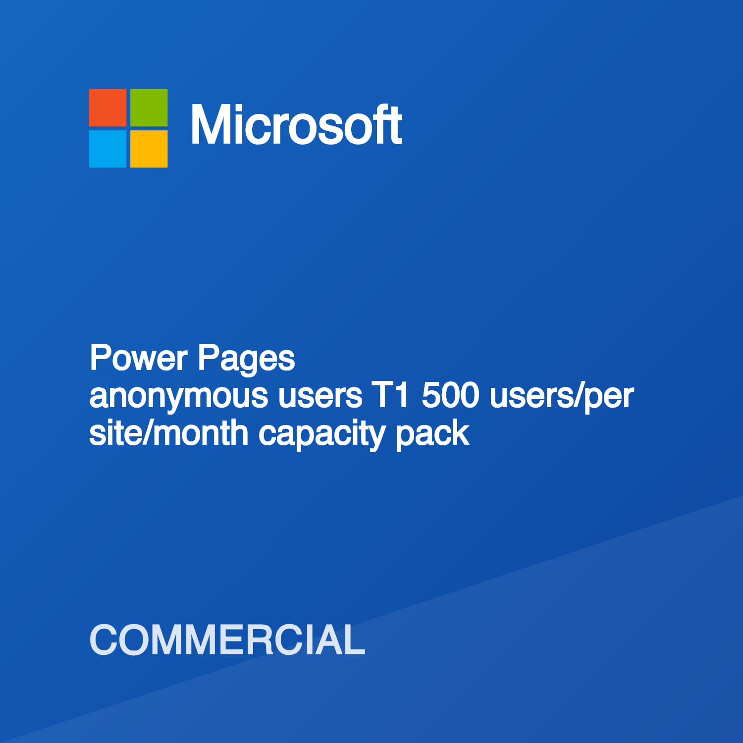 Power Pages anonymous users T1 500 users/per site/month capacity pack ...